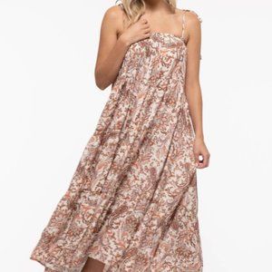 NEW floral paisley maxi shoulder tie or strapless dress or skirt